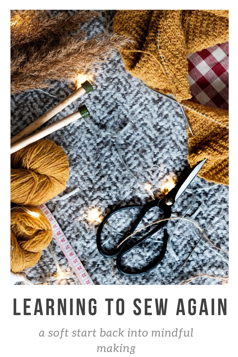 A soft start. Yarn, light, and the comfort of making something just because.