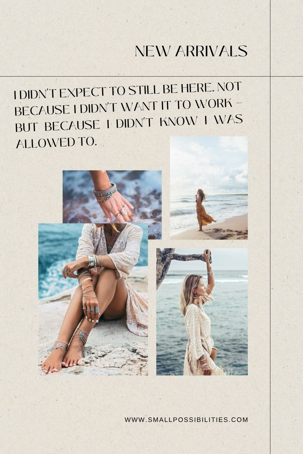 I didn’t expect to still be here — not because I lacked desire, but because I didn’t realize I was allowed to stay. This season feels like permission: to build gently, to arrive slowly, to stay soft even while growing something real.

New arrivals, new clarity. Not in a store. In myself.