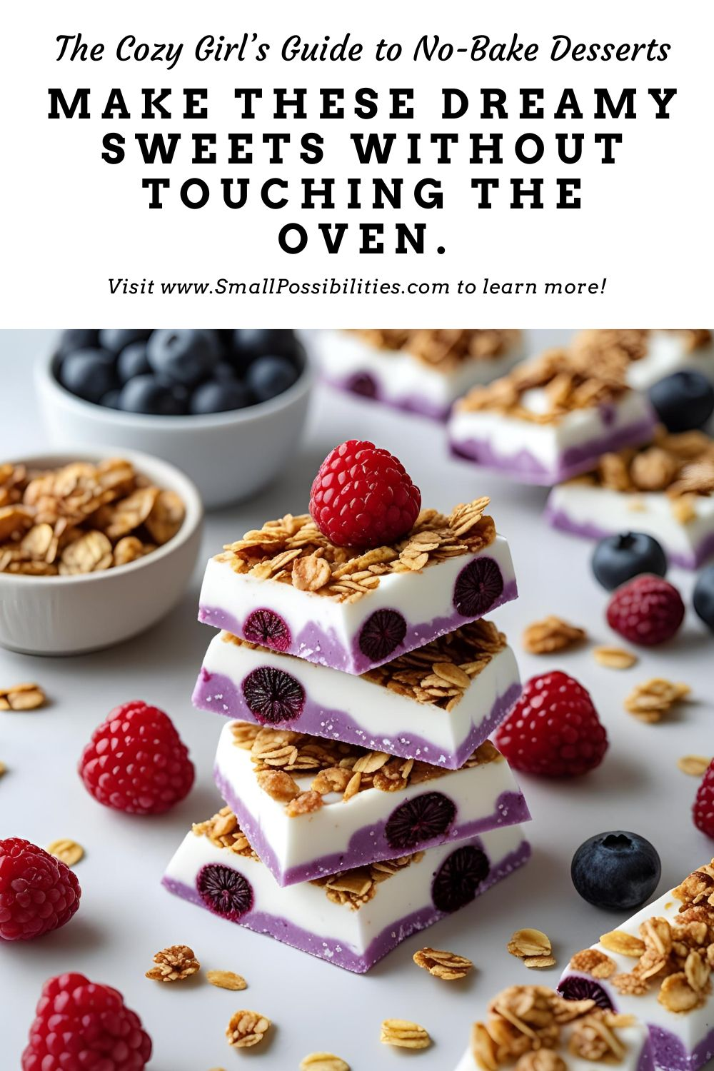 These frozen yogurt and granola bars are a dreamy combination of crunch and cream — made with Greek yogurt, berries, and toasted oats. No oven, no fuss, just a cozy snack that cools you off and keeps you full.