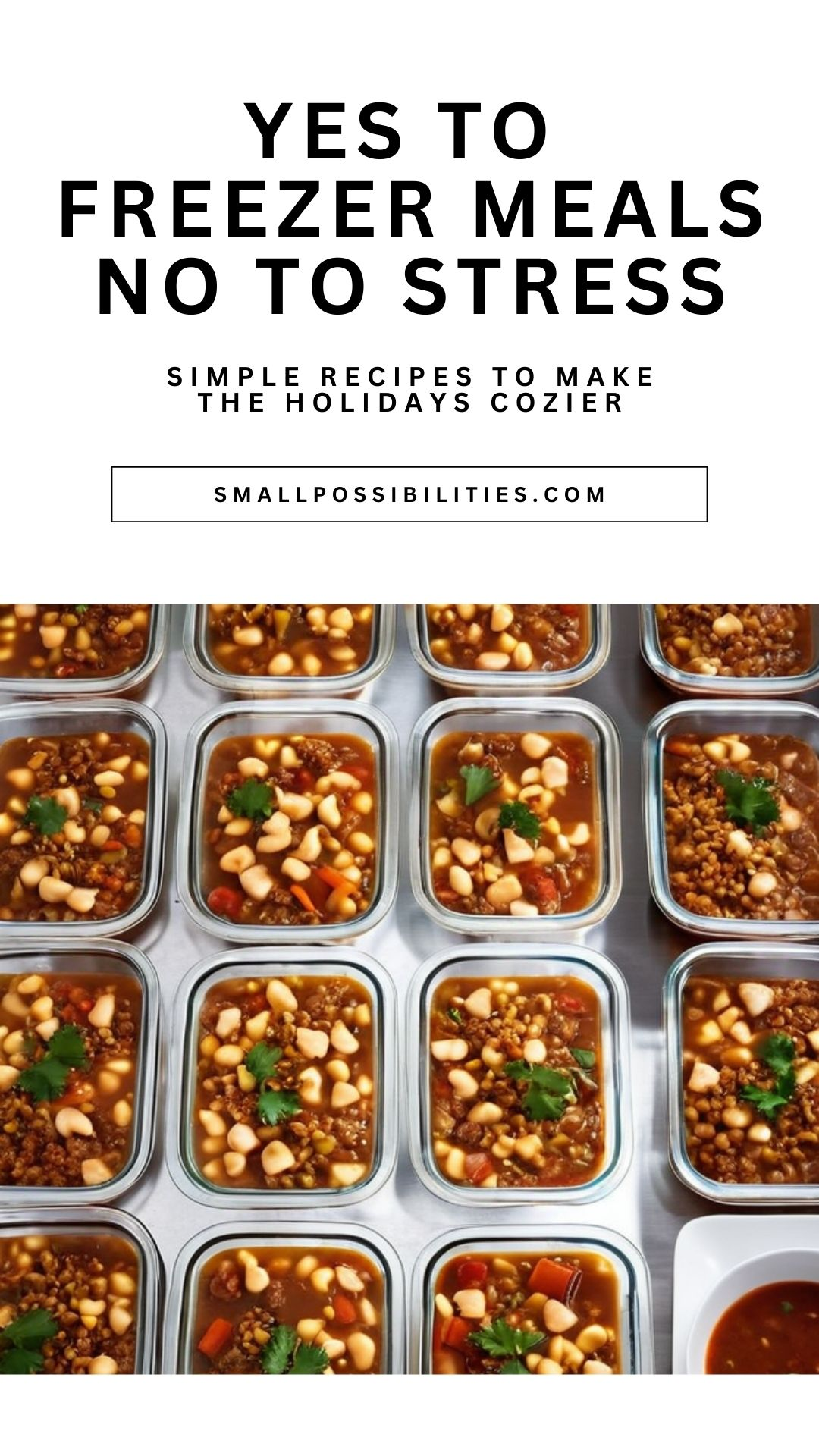 Freezer meals = peace of mind. Stock your fridge now and thank yourself later. These simple recipes make holiday chaos a little softer.