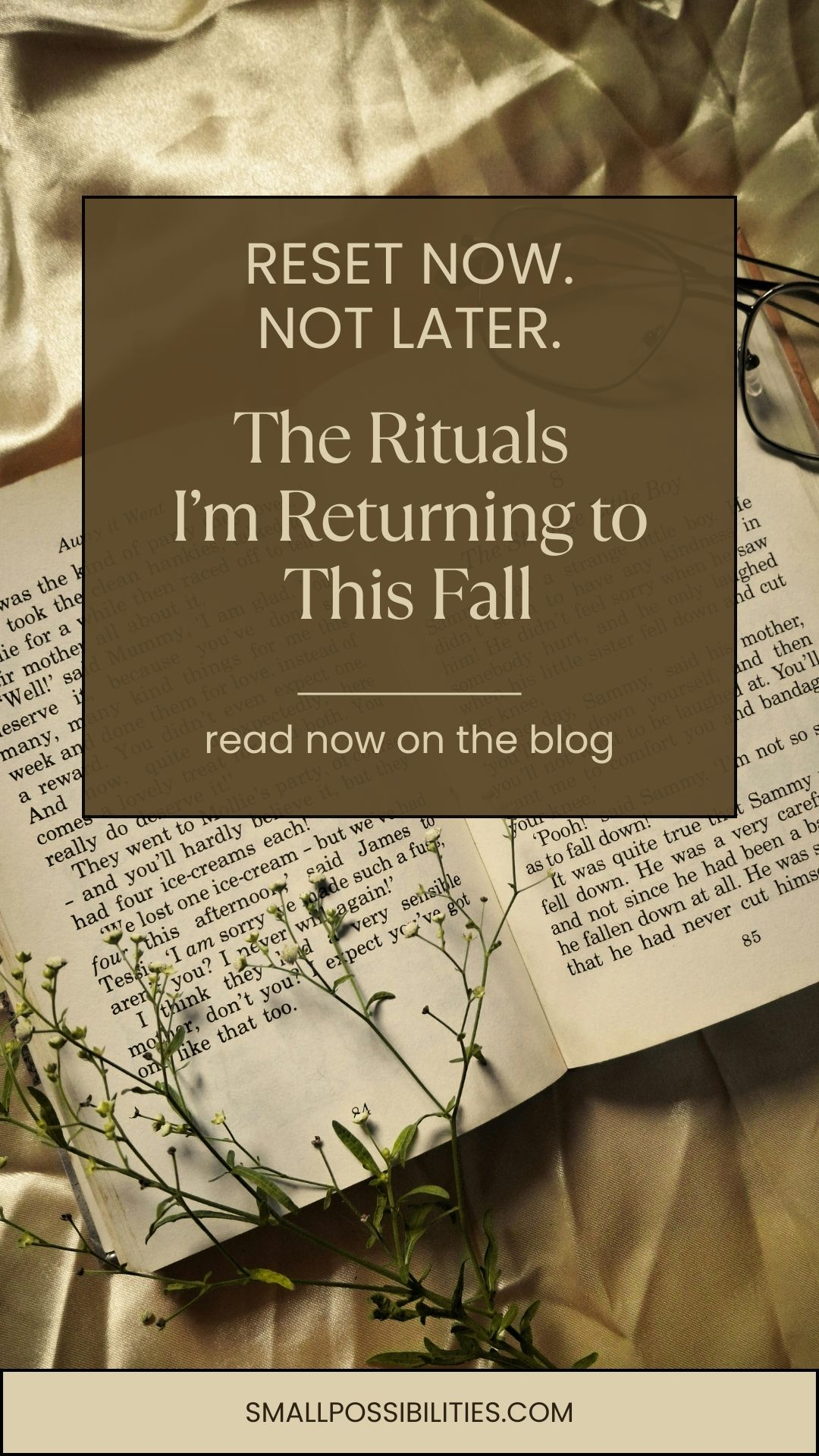 📖 Reset now, not later. Little rituals—reading, journaling, breathing—can ground you before the season sweeps you away.