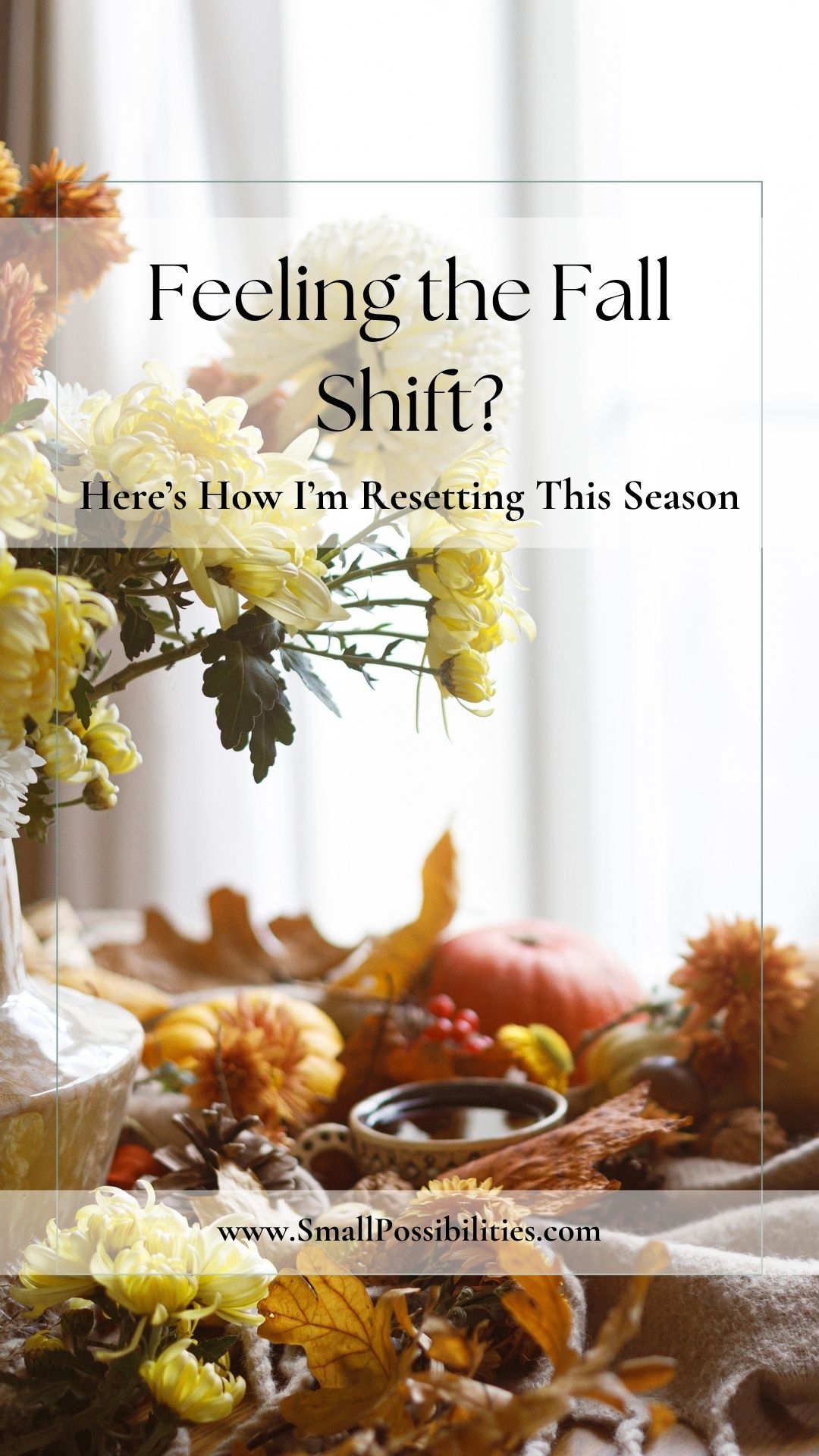 Can you feel it? The way the light changes, the air softens? Fall is whispering — slow down. Make space for what matters most